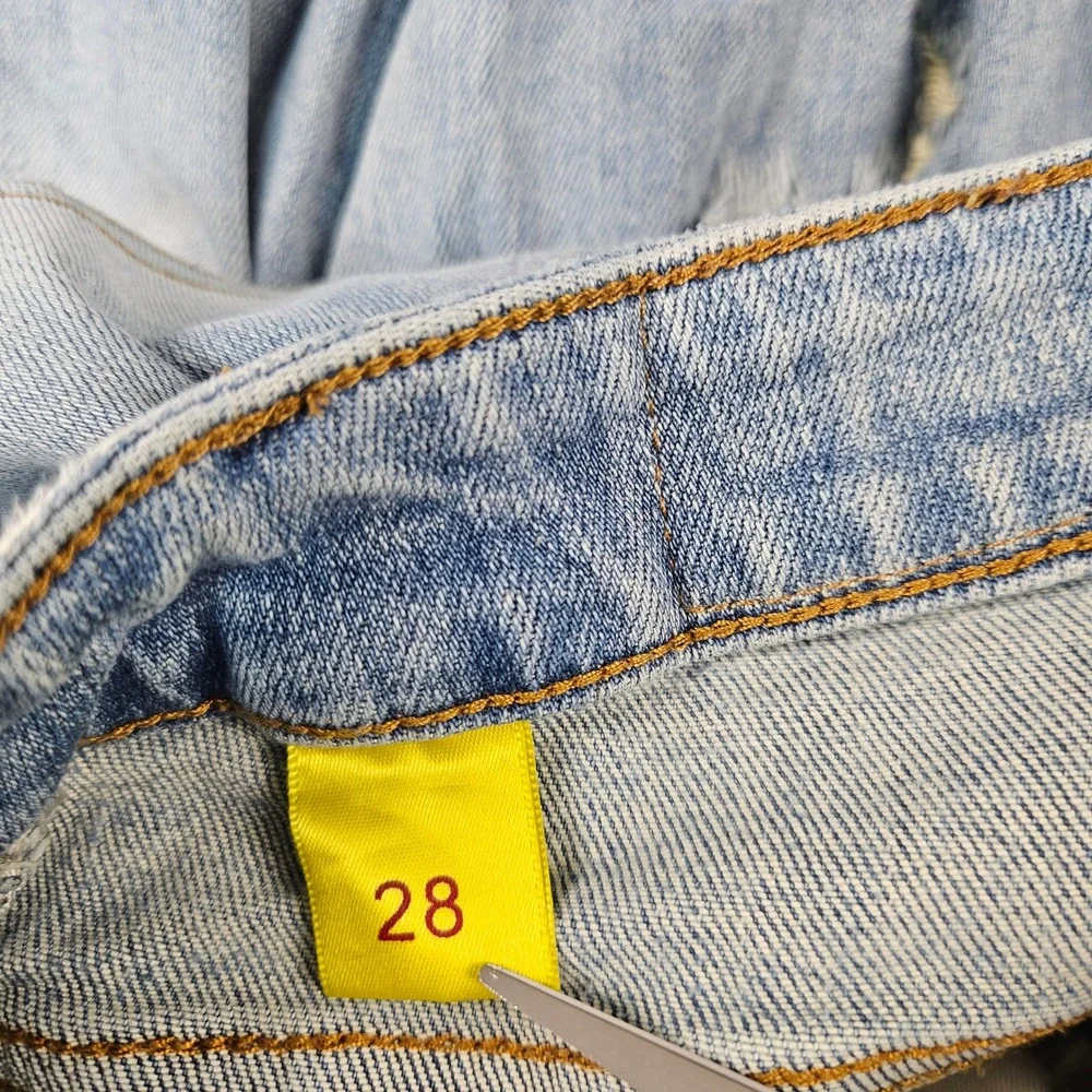 Pheelings Distressed Flare Jeans Light Wash Ripped Frayed Hem Mens Size 28